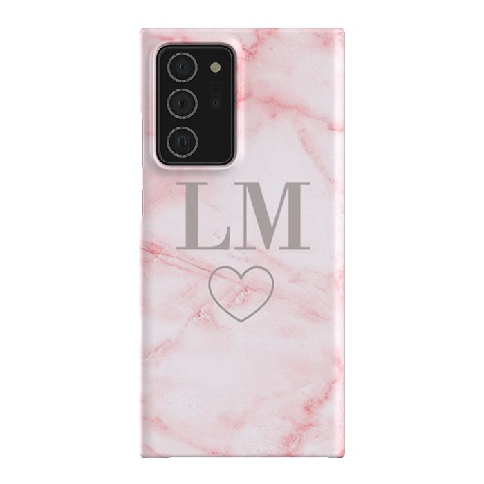 Personalised Cotton Candy Heart Marble Samsung Galaxy Note 20 Ultra Case