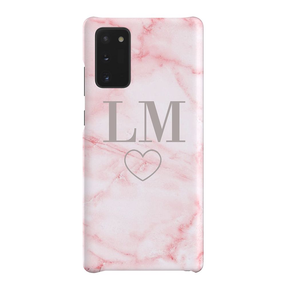 Personalised Cotton Candy Heart Marble Samsung Galaxy Note 20 Case
