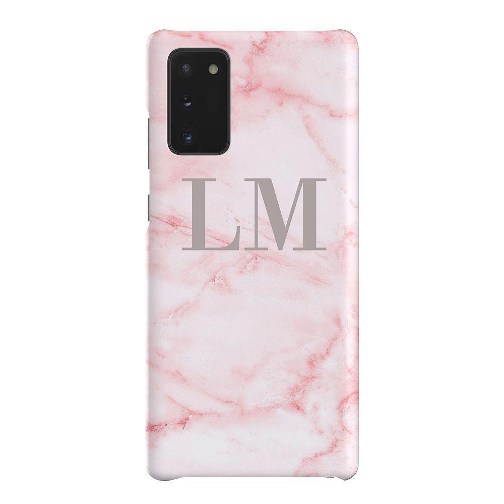 Personalised Cotton Candy Marble Initials Samsung Galaxy Note 20 Case