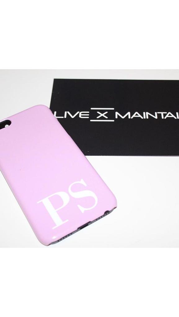 Personalised Pink x White Initials iPhone XR Case