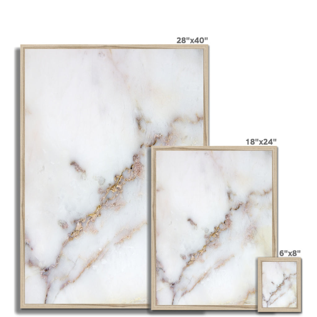 Gold Stained Marble Canvas Framed Print