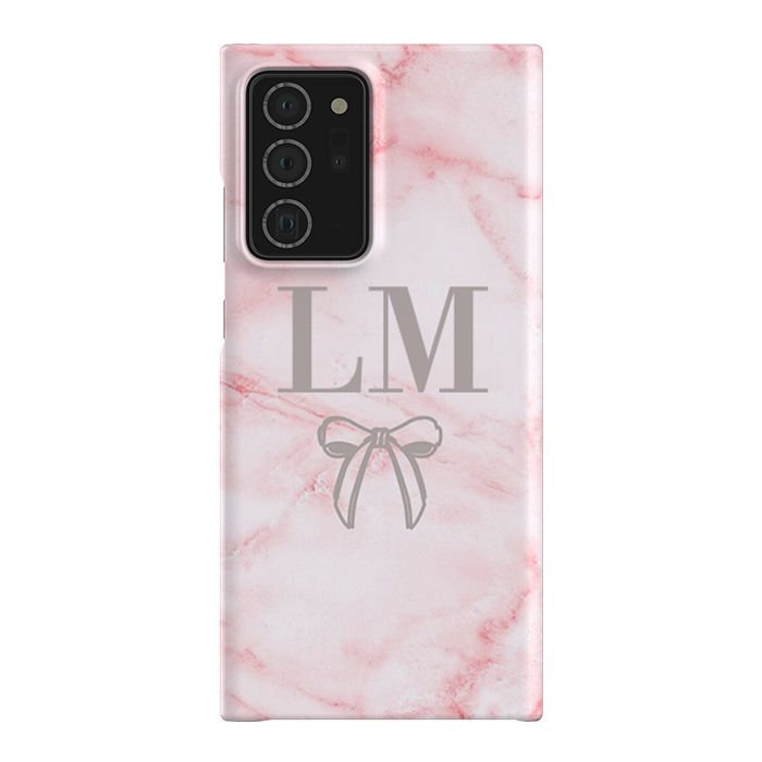 Personalised Cotton Candy Bow Marble Samsung Galaxy Note 20 Ultra Case