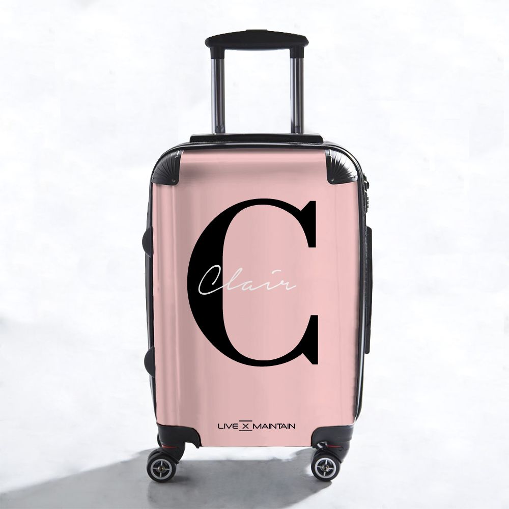 Personalised Bloom Name Initial Suitcase