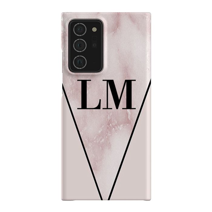 Personalised Pink x Rosa Marble Contrast Samsung Galaxy Note 20 Ultra Case