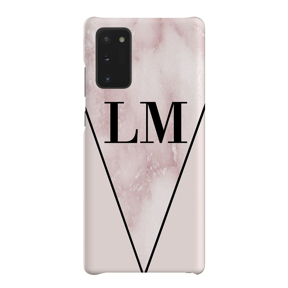 Personalised Pink x Rosa Marble Contrast Samsung Galaxy Note 20 Case