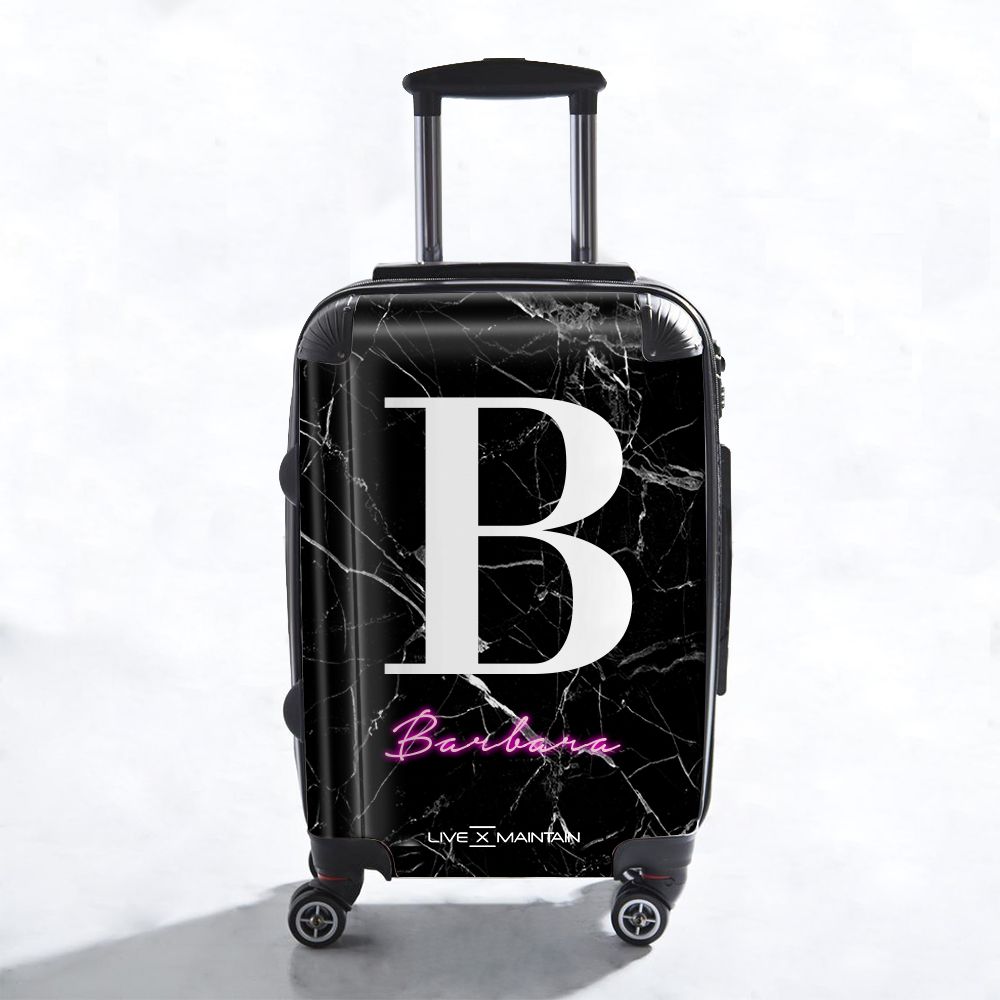 Personalised Neon Initial Name Suitcase