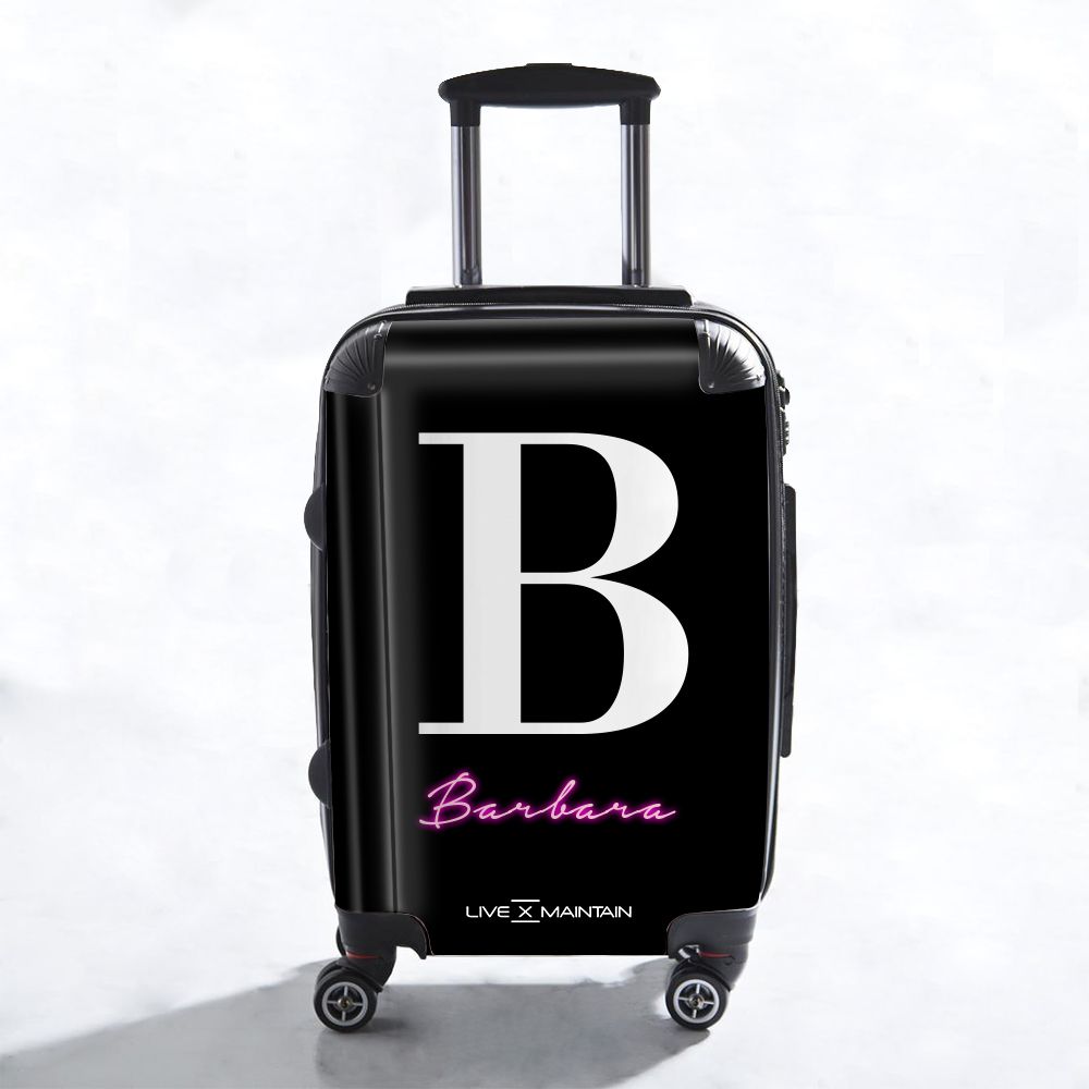 Personalised Neon Initial Name Suitcase