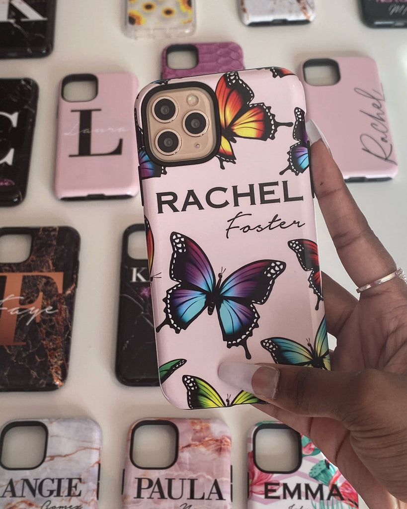 Personalised Butterfly Name Phone Case