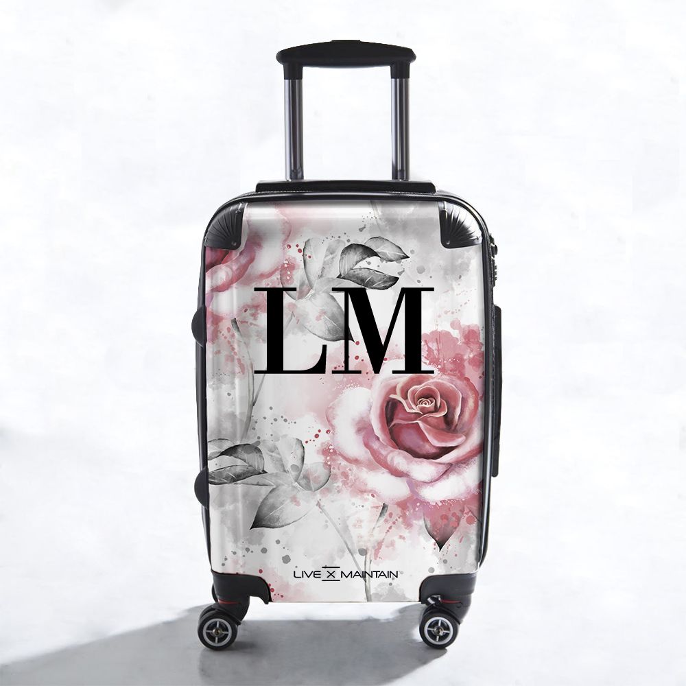 Personalised Floral Initials Suitcase