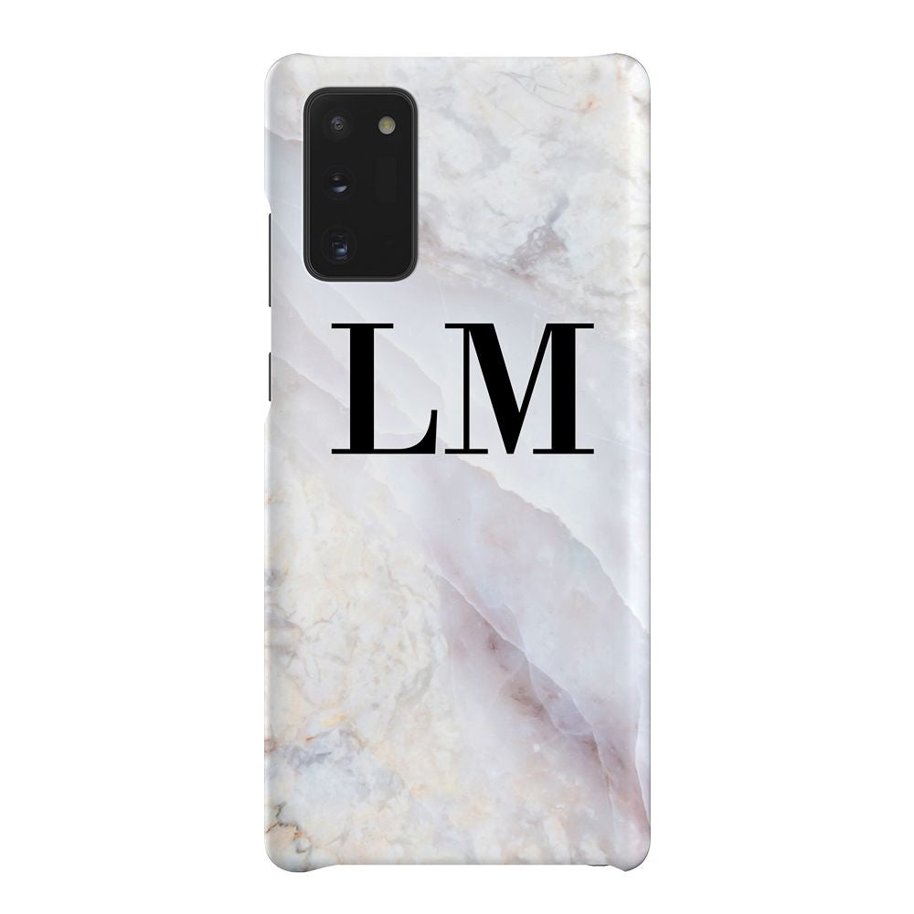 Personalised Stone Marble Initials Samsung Galaxy Note 20 Case