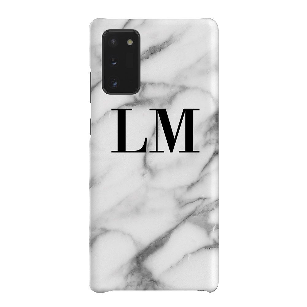 Personalised Pentelic Marble Initials Samsung Galaxy Note 20 Case