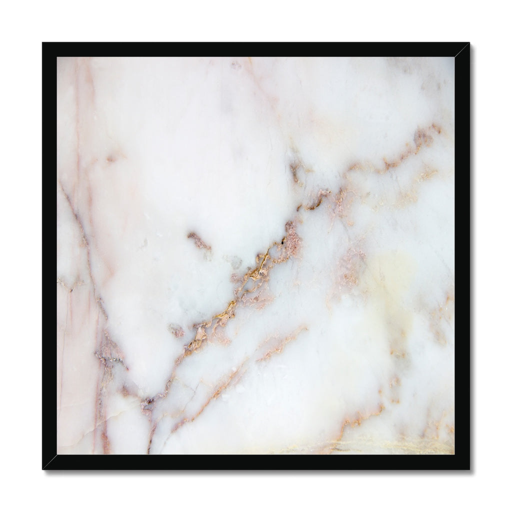 Gold Stained Marble Canvas Framed Print