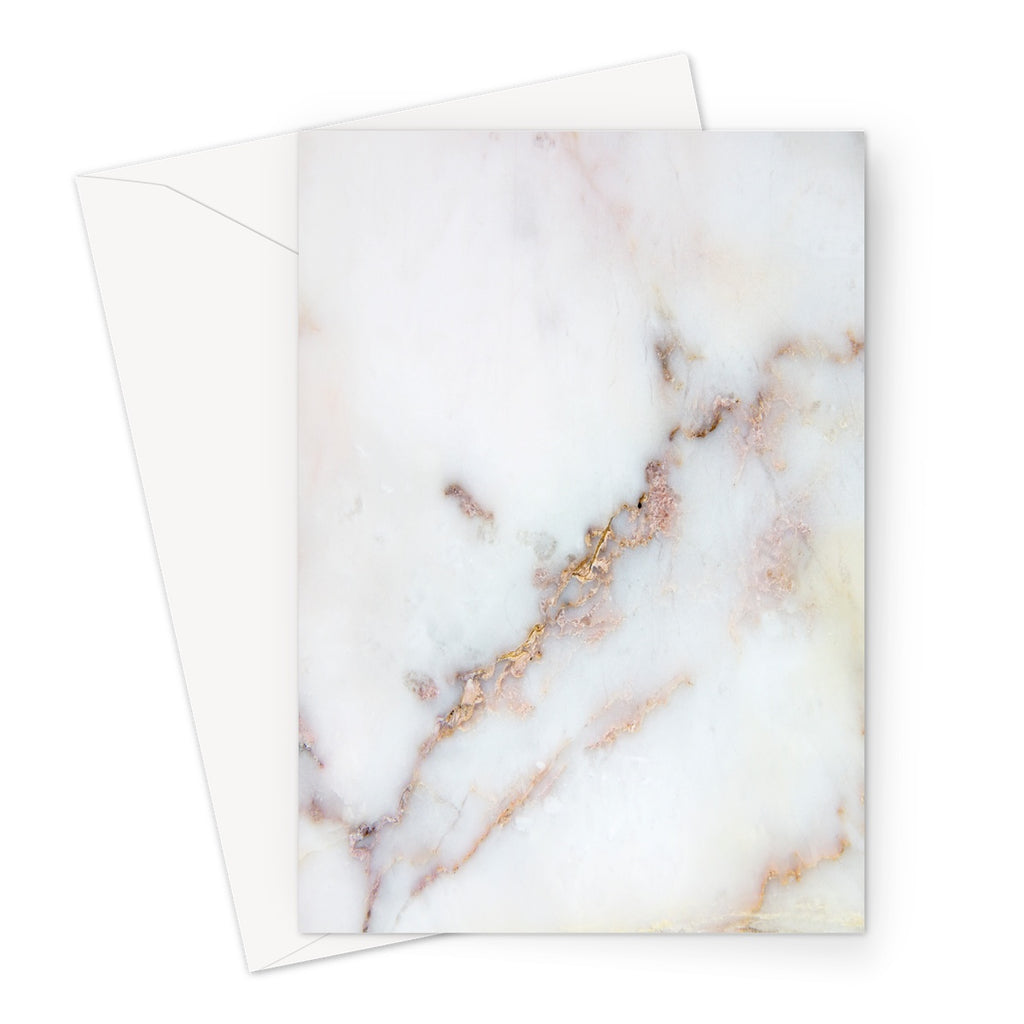 Gold Stained Marble Canvas Greeting Card