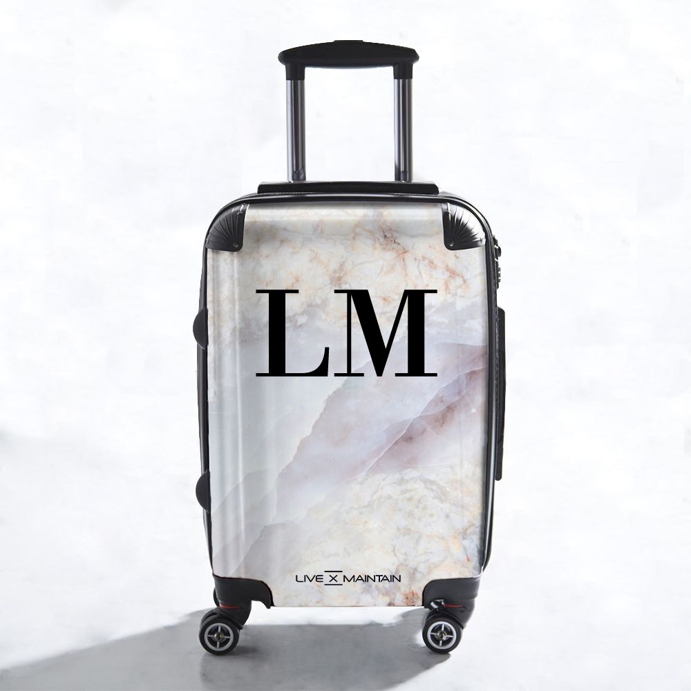 Personalised Marble Initials Suitcase
