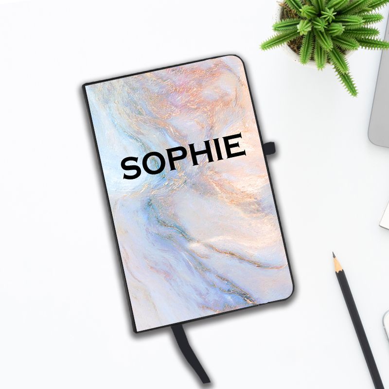 Personalised Moonshine Marble Name Notebook