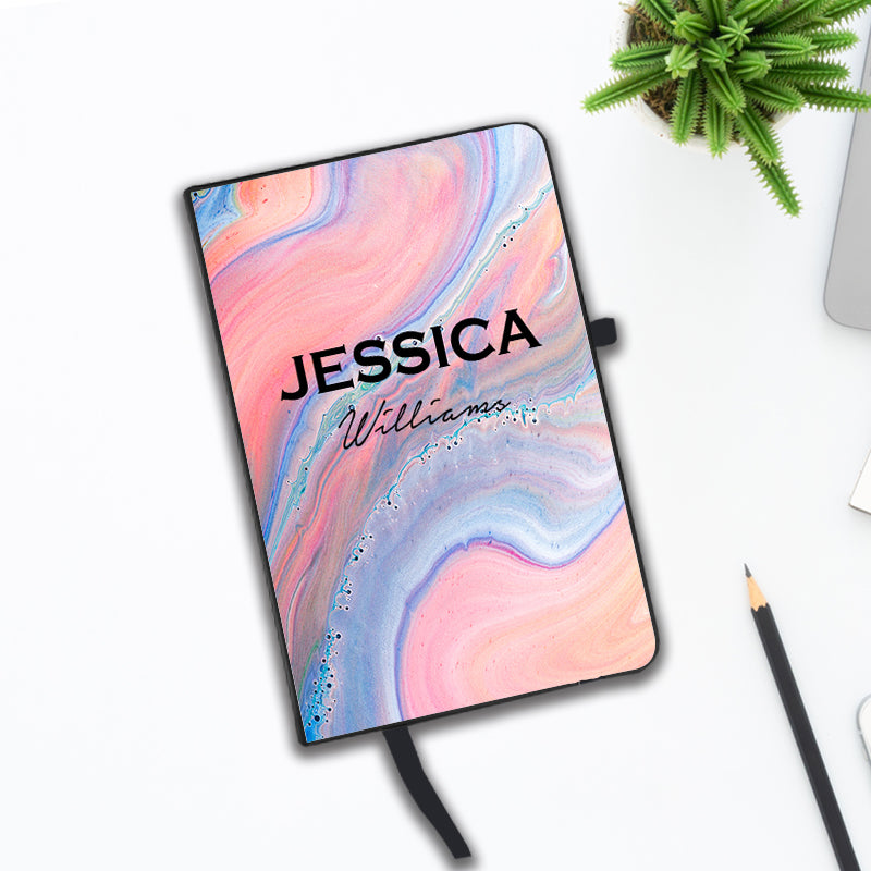 Personalised Acrylic Marble Name Notebook