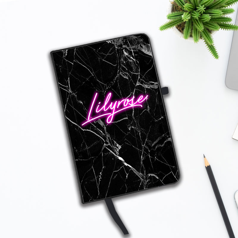 Personalised Neon Initials Notebook