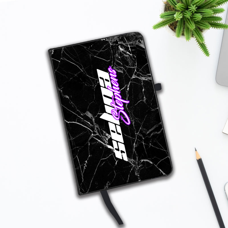 Personalised Neon Side Name Notebook