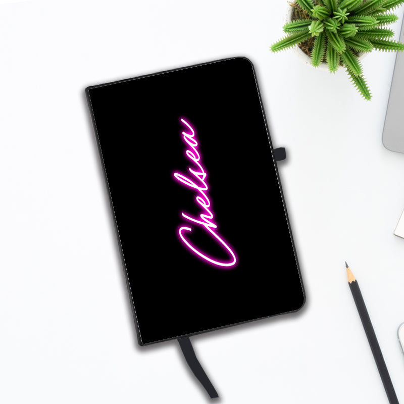 Personalised Neon Name Notebook