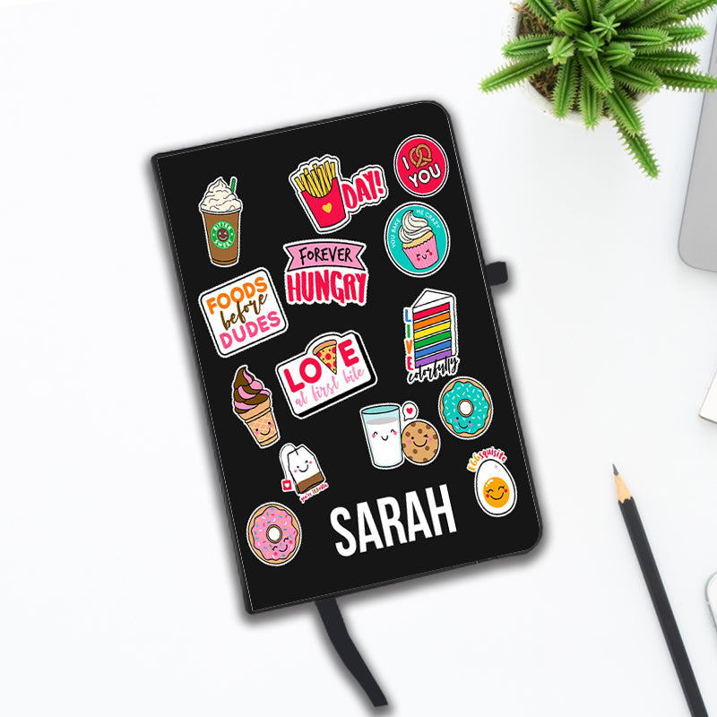 Personalised Foodie Sticker Notebook