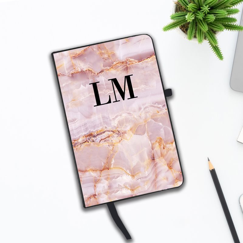 Personalised Natural Marble Notebook