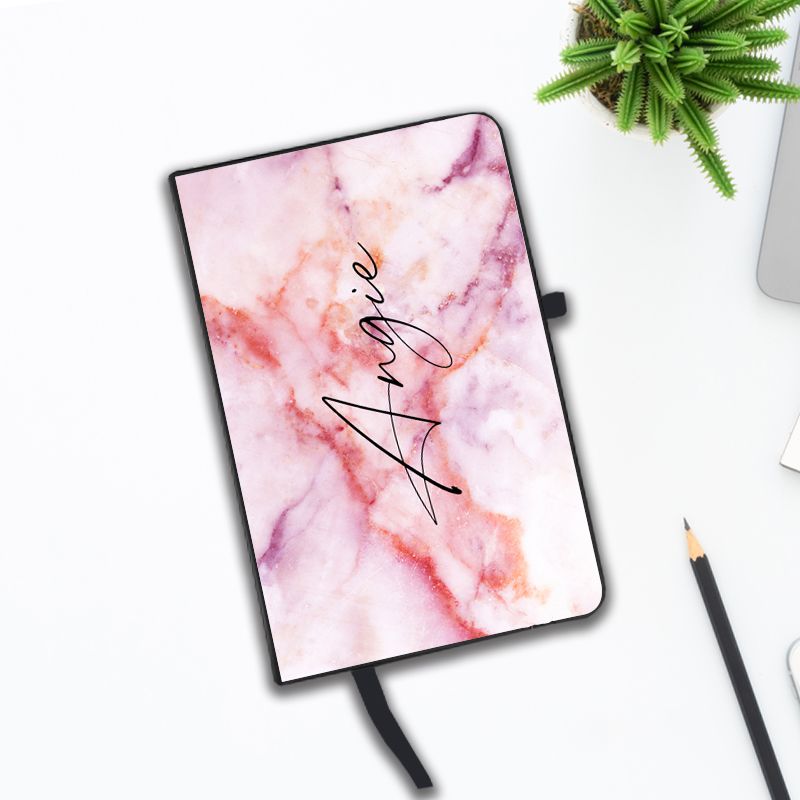 Personalised Pastel Marble Name Notebook