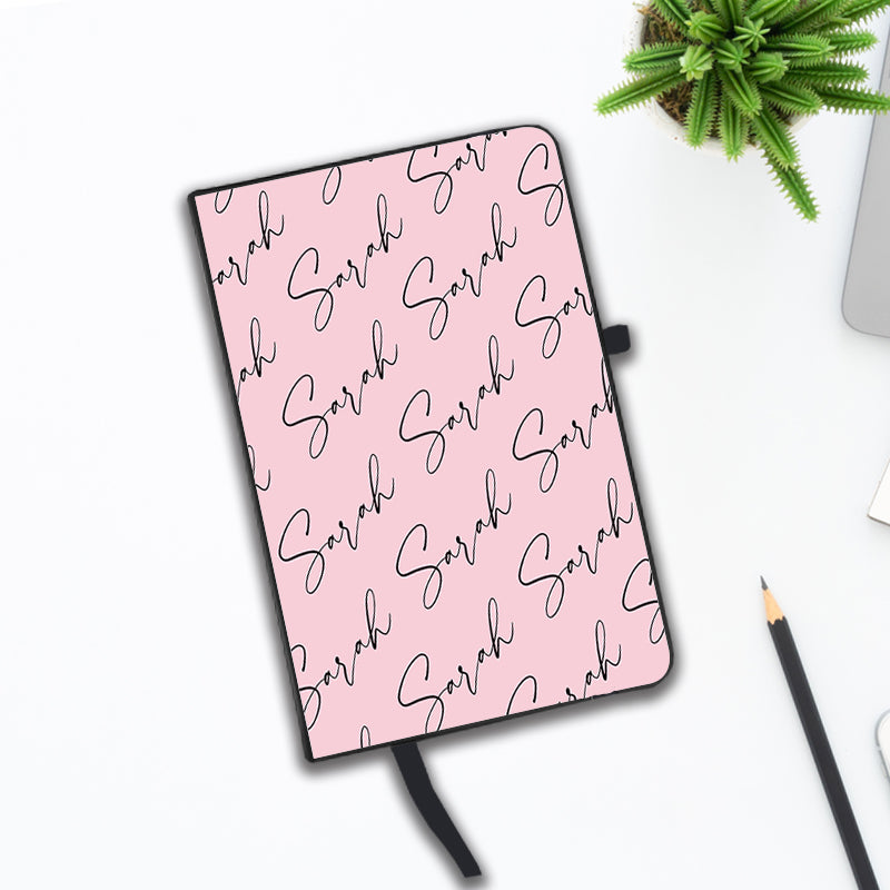 Personalised Script Name All Over Notebook