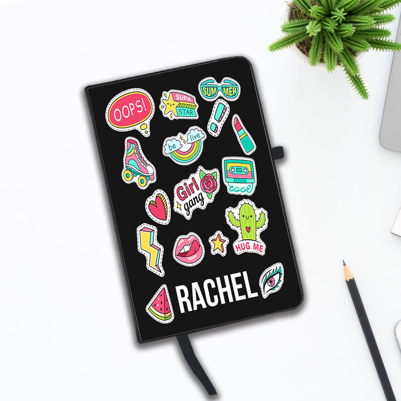 Personalised Sticker Name Notebook