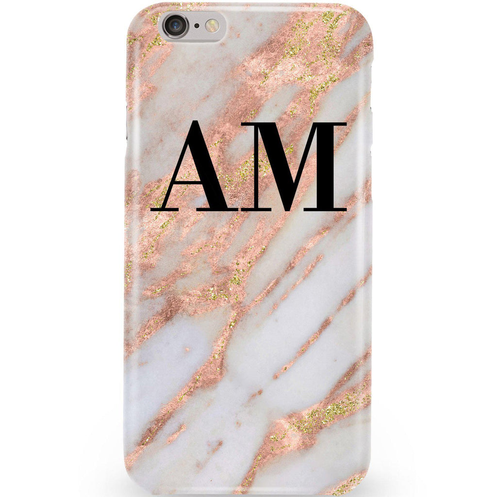 Personalised Aprilia Marble Initials iPhone 6/6s Case