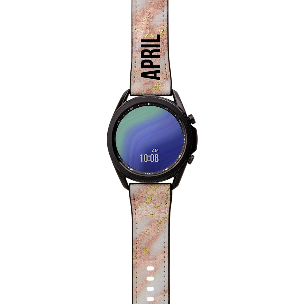 Personalised Aprilia Marble Samsung Galaxy Watch3 Strap