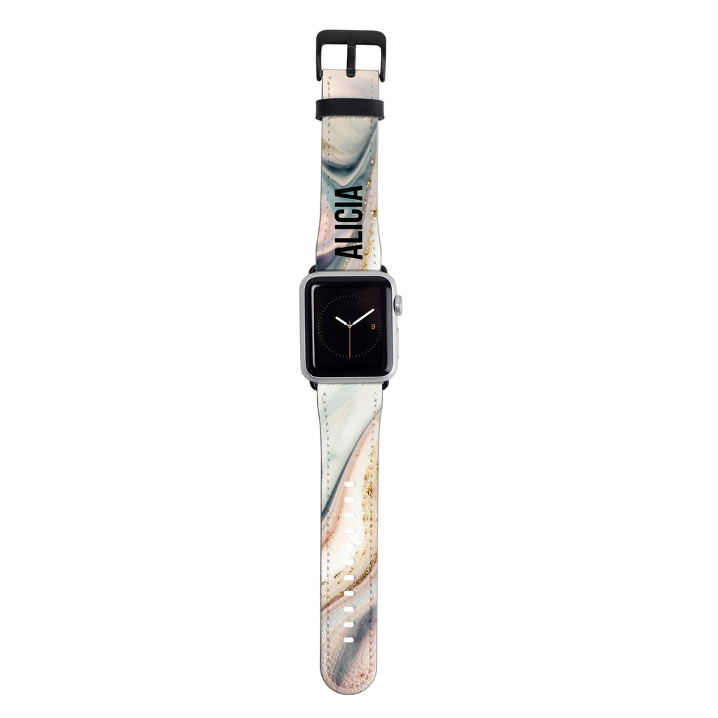 Personalised Fantasia Marble Name Apple Watch Strap