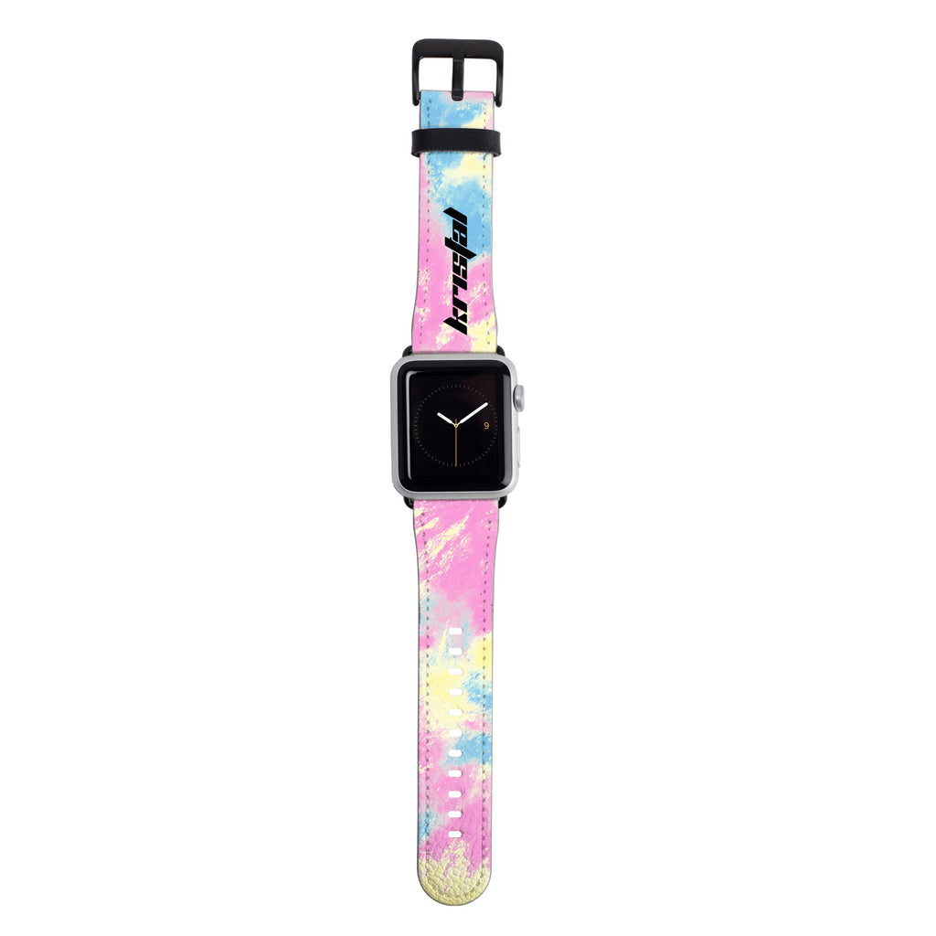 Personalised Multicolor Tie Dye Name Apple Watch Strap