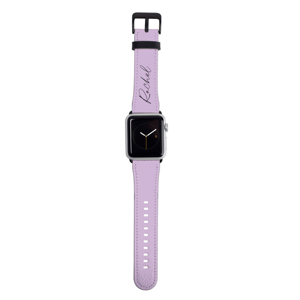 Personalised Purple Name Apple Watch Strap