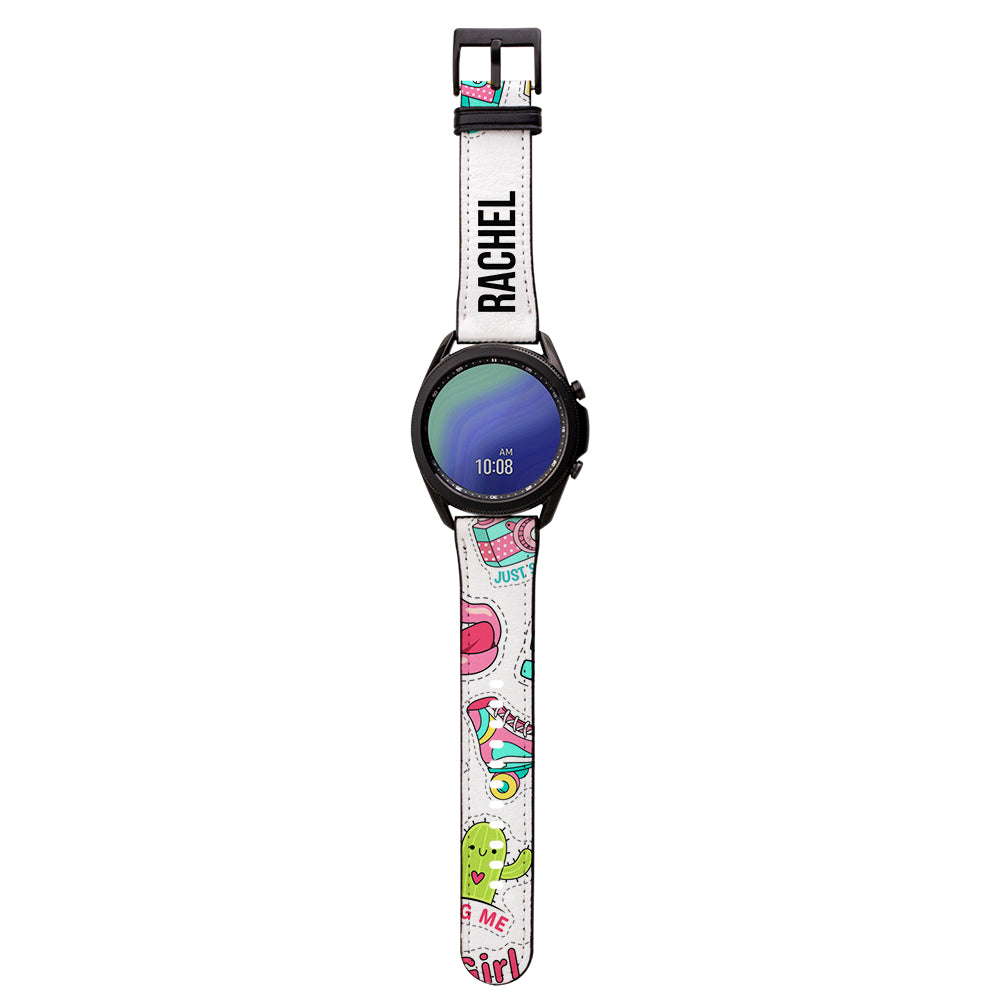 Personalised Sticker Name Samsung Galaxy Watch3 Strap