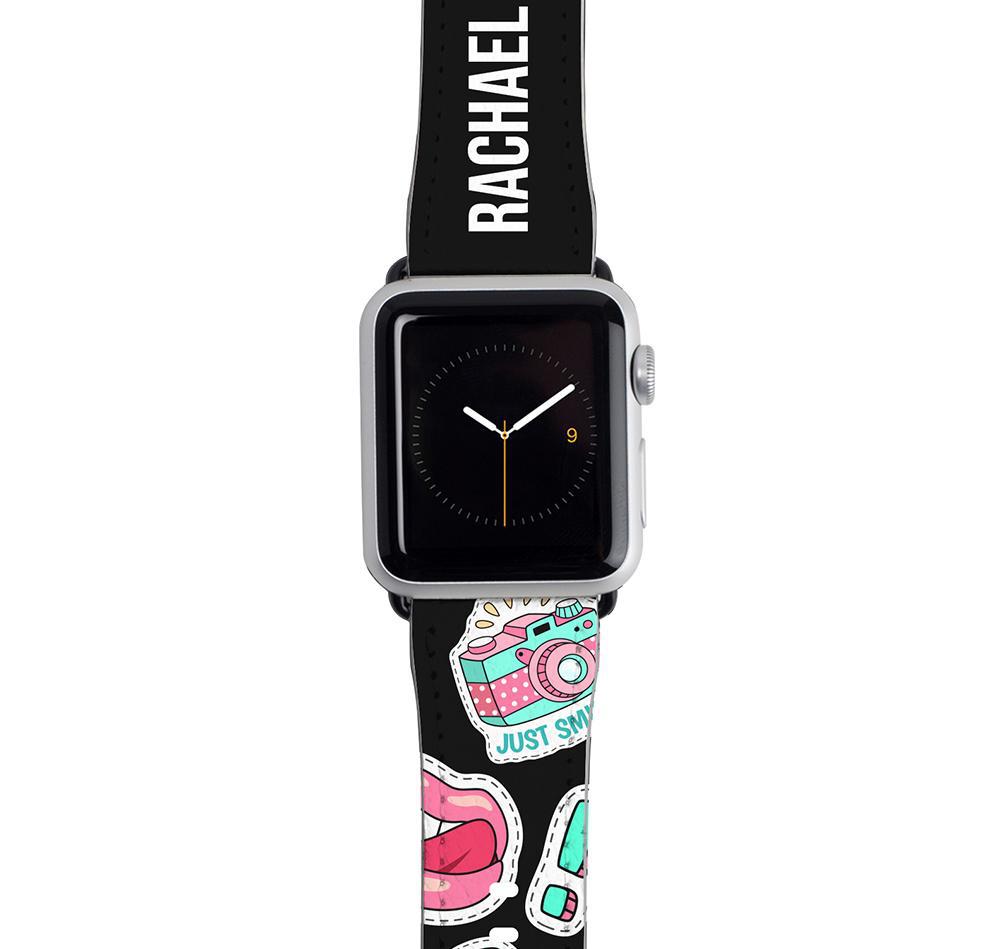 Personalised Sticker Name Apple Watch Strap