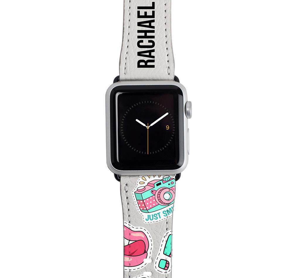 Personalised Sticker Name Apple Watch Strap
