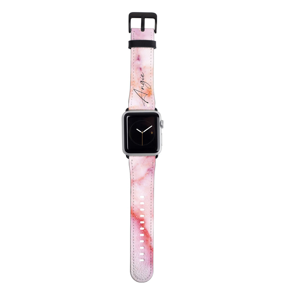 Personalised Pastel Marble Apple Watch Strap