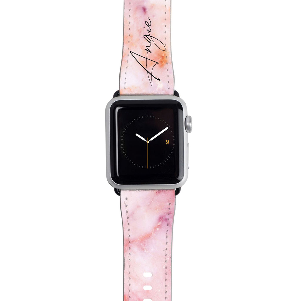 Personalised Pastel Marble Apple Watch Strap