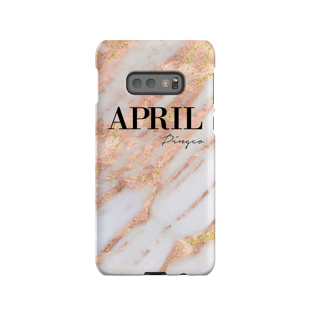 Personalised Aprilia Marble Name Samsung Galaxy S10e Case