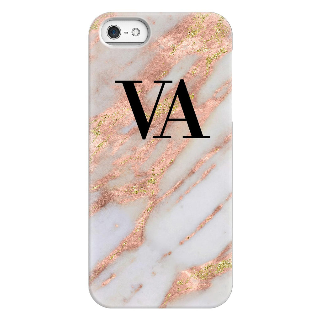 Personalised Aprilia Marble initials iPhone 5/5s/SE (2016) Case
