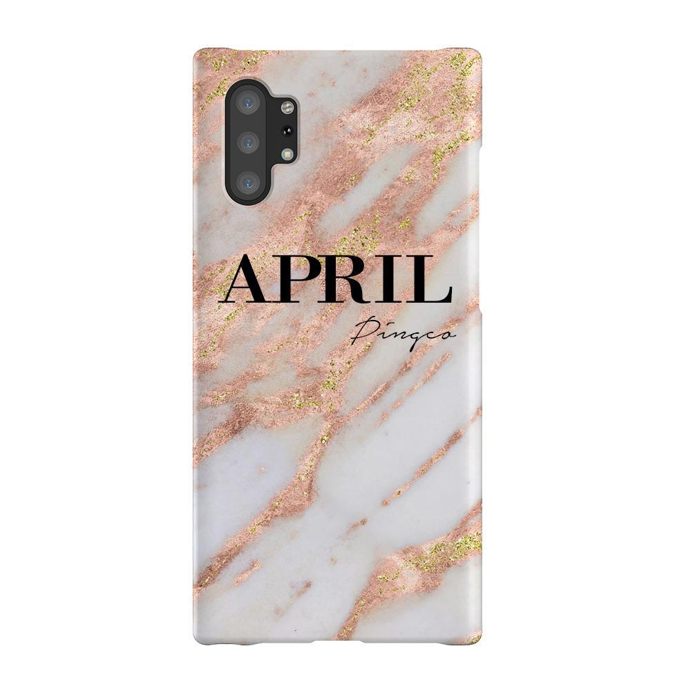 Personalised Aprilia Marble Name Samsung Galaxy Note 10+ Case