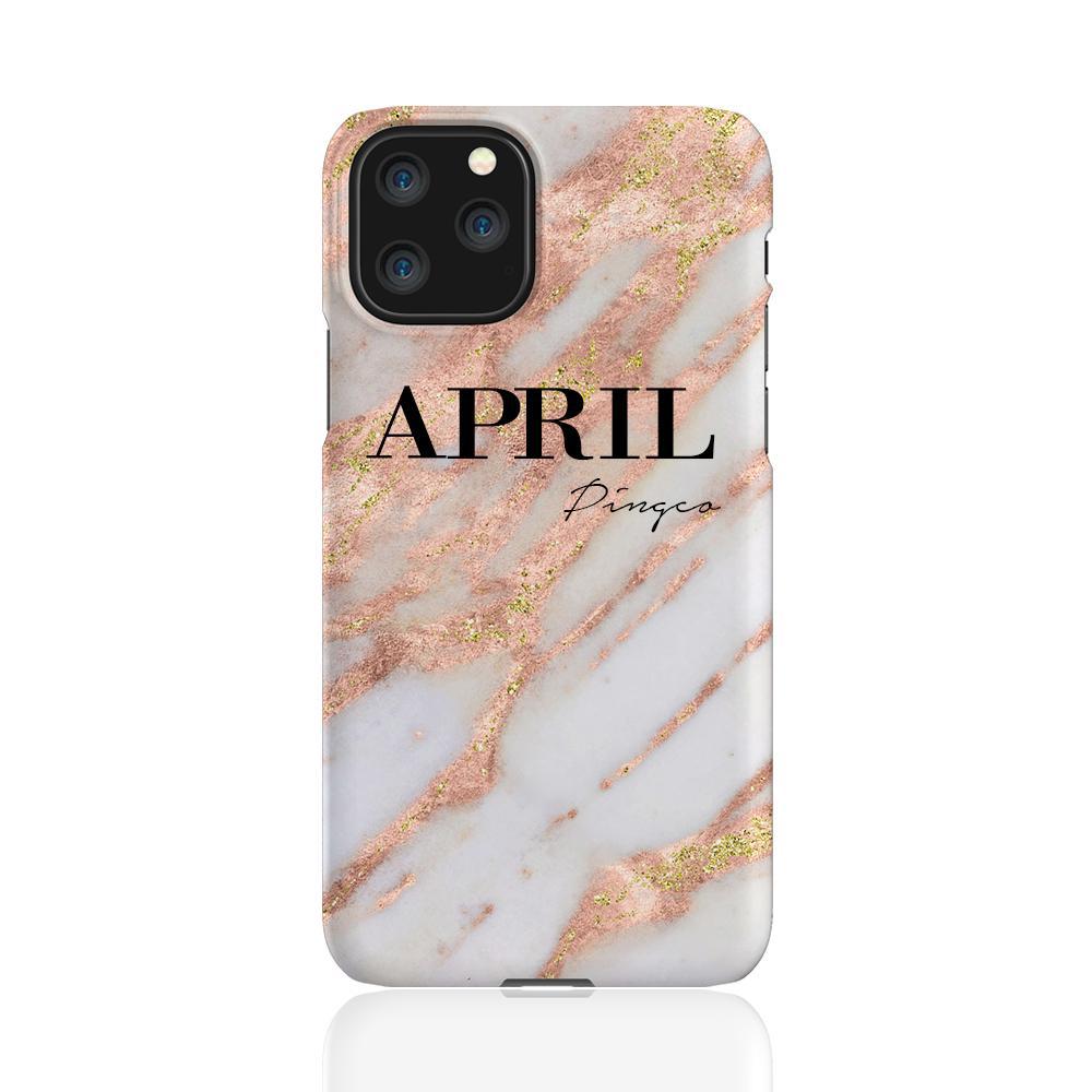 Personalised Aprilia Marble Name iPhone 11 Pro Case