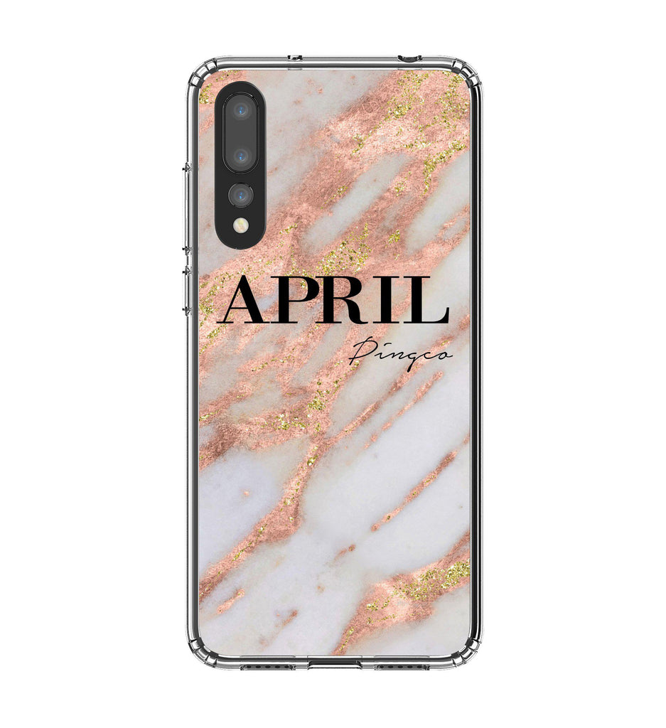 Personalised Aprilia Marble Name Huawei P20 Pro Case