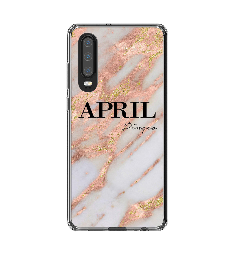 Personalised Aprilia Marble Name Huawei P30 Case