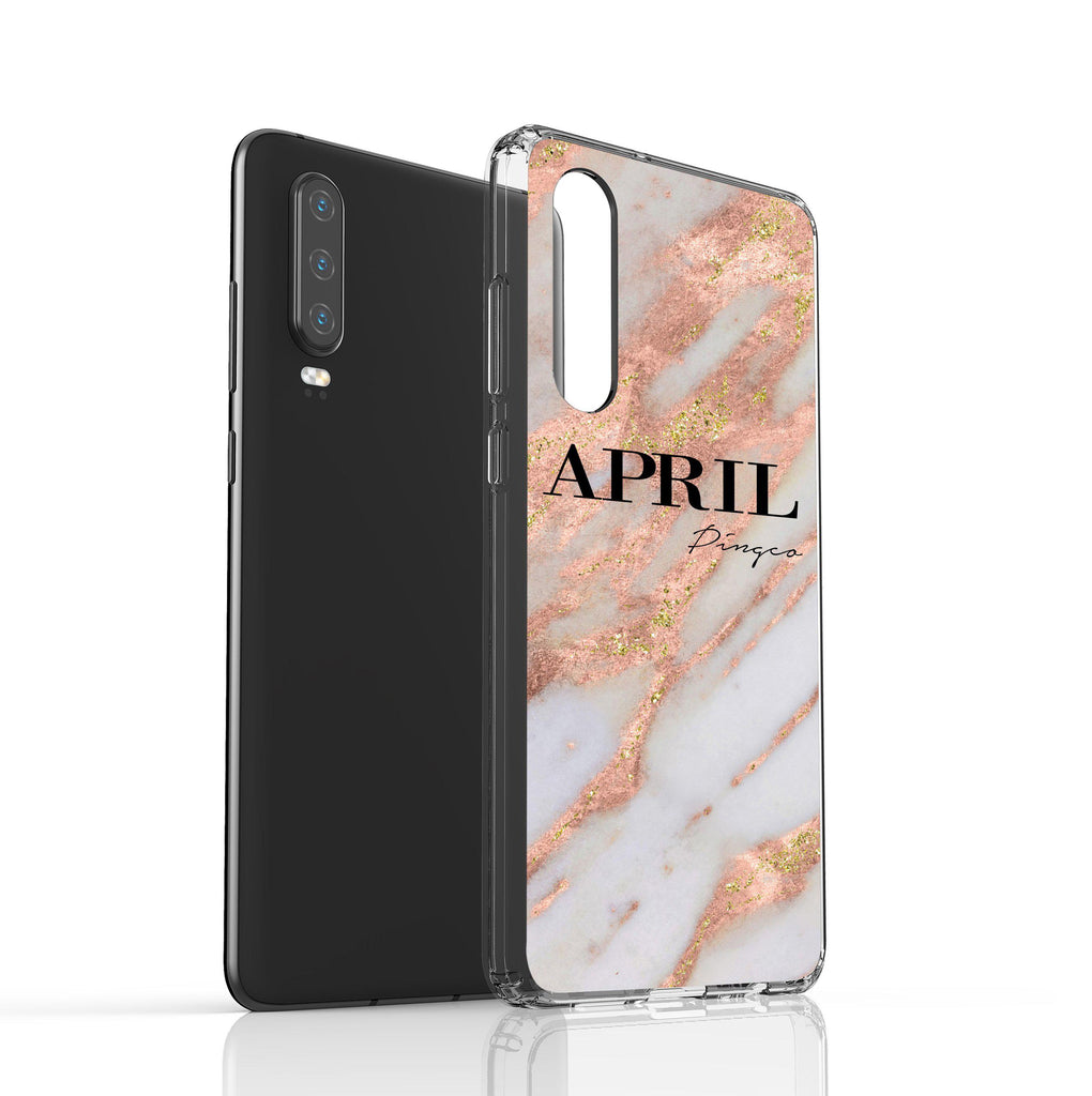 Personalised Aprilia Marble Name Huawei P30 Case