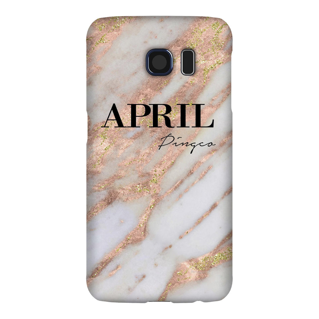 Personalised Aprilia Marble Name Samsung Galaxy S6 Edge Case