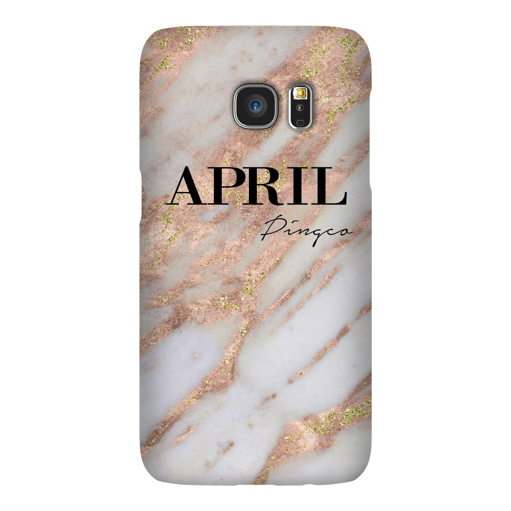 Personalised Aprilia Marble Name Samsung Galaxy S7 Case