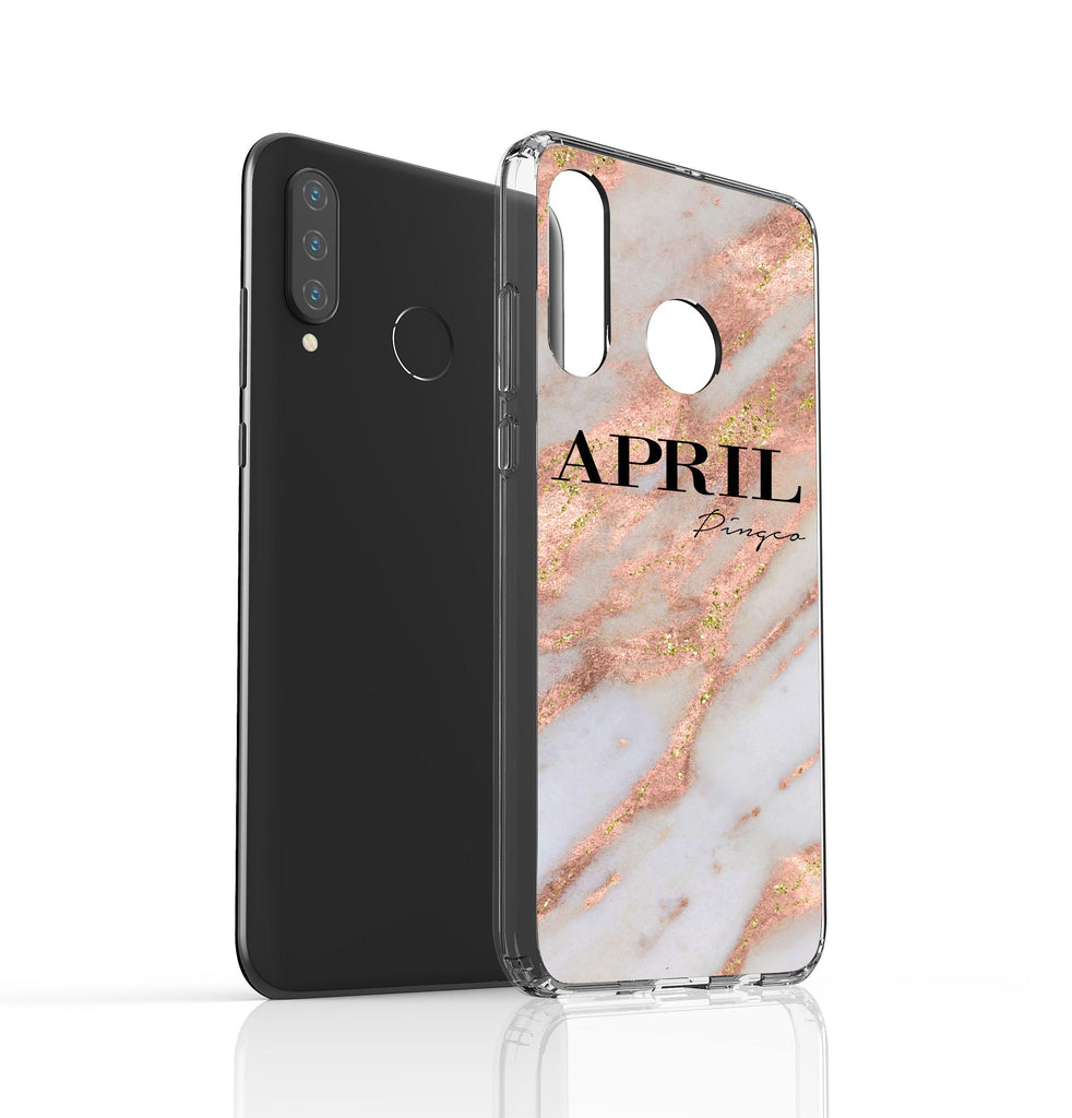 Personalised Aprilia Marble Name Huawei P30 Lite Case