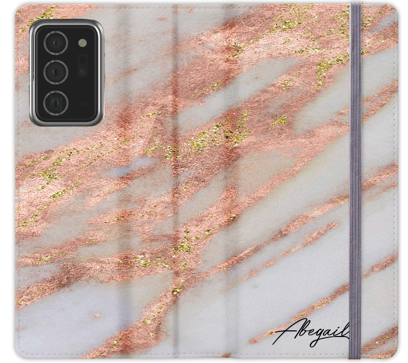 Personalised Aprilia Marble Initials Samsung Galaxy Note 20 Ultra Case