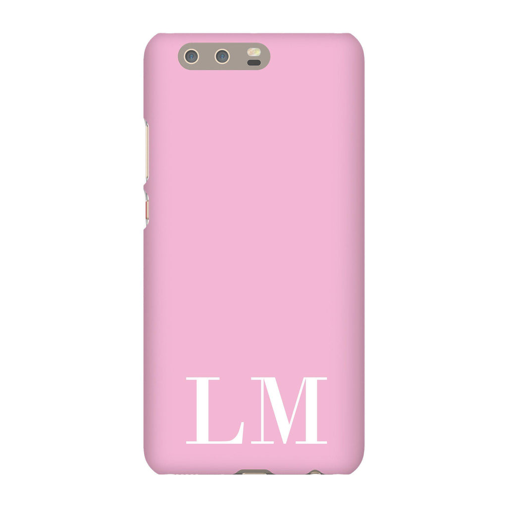 Personalised Pink x White Initials Huawei P10 Plus Case
